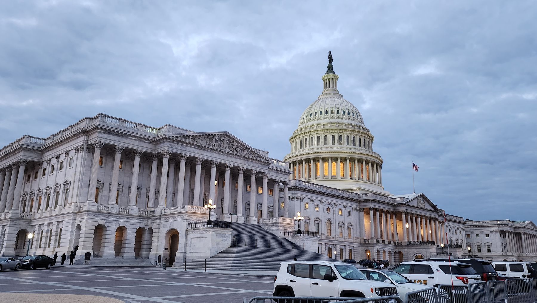 The Capitol Hill building on a cloudy day in Washington, D.C.